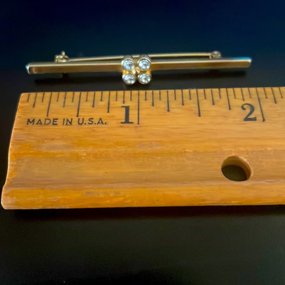 🔴Vintage Avon Gold Tone Bar Brooch - Picture 7 of 8